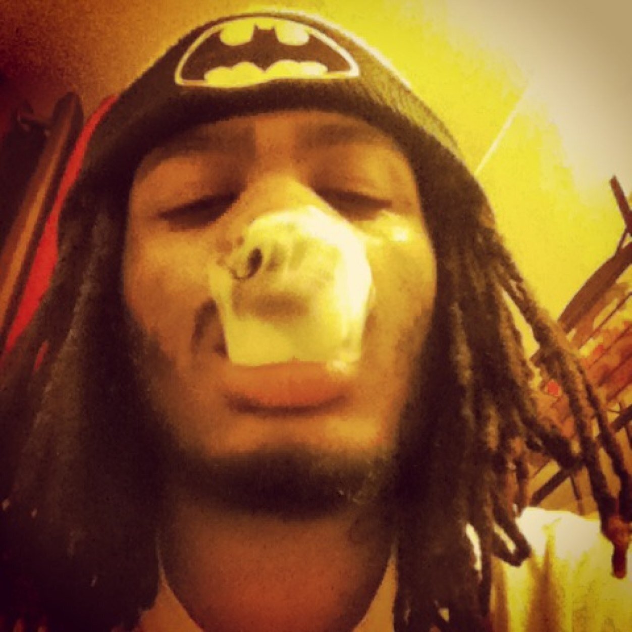 I smoke dope to deal with the pain that feel #smoke #dope #squad #nigga eat