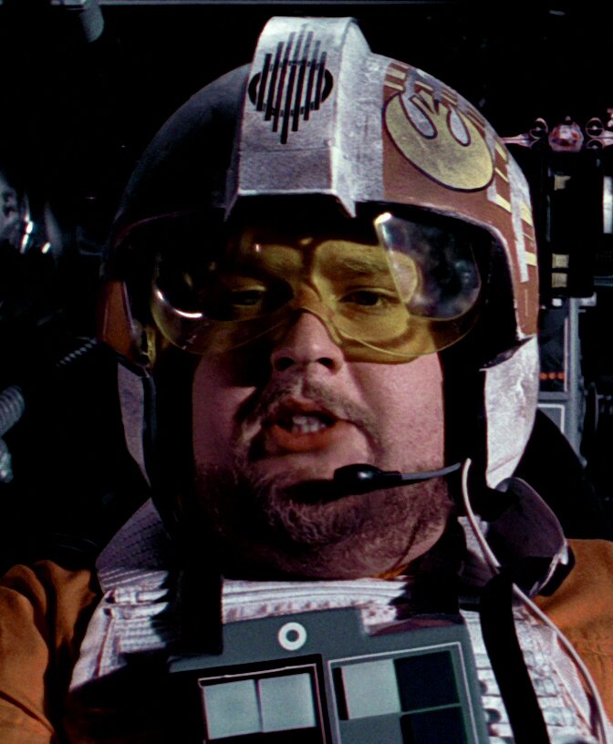 I was eating bacon and crashed into the death star. Star Wars/Parody