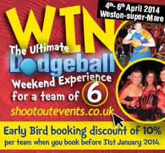Open Dodgeball tournament! A weekend of awesome live entertainment - Experience the Legendary Saturday Party Night ...
Fab digs and great grub! 4-6 April