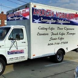 AmMobCo's profile picture. American Mobility Company LLC.
Restoring Your Independence! Ceiling Lifts, Door Openers, Elevators, Porch Lifts, Ramps, Stair Lifts, Vehicle Lifts !!