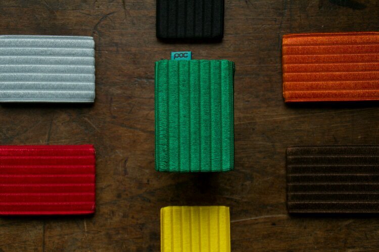 Hand made in Amsterdam, designed with functionality and convenience in mind. This elasticated wallet holds up to 18 cards and notes. DM for more info.