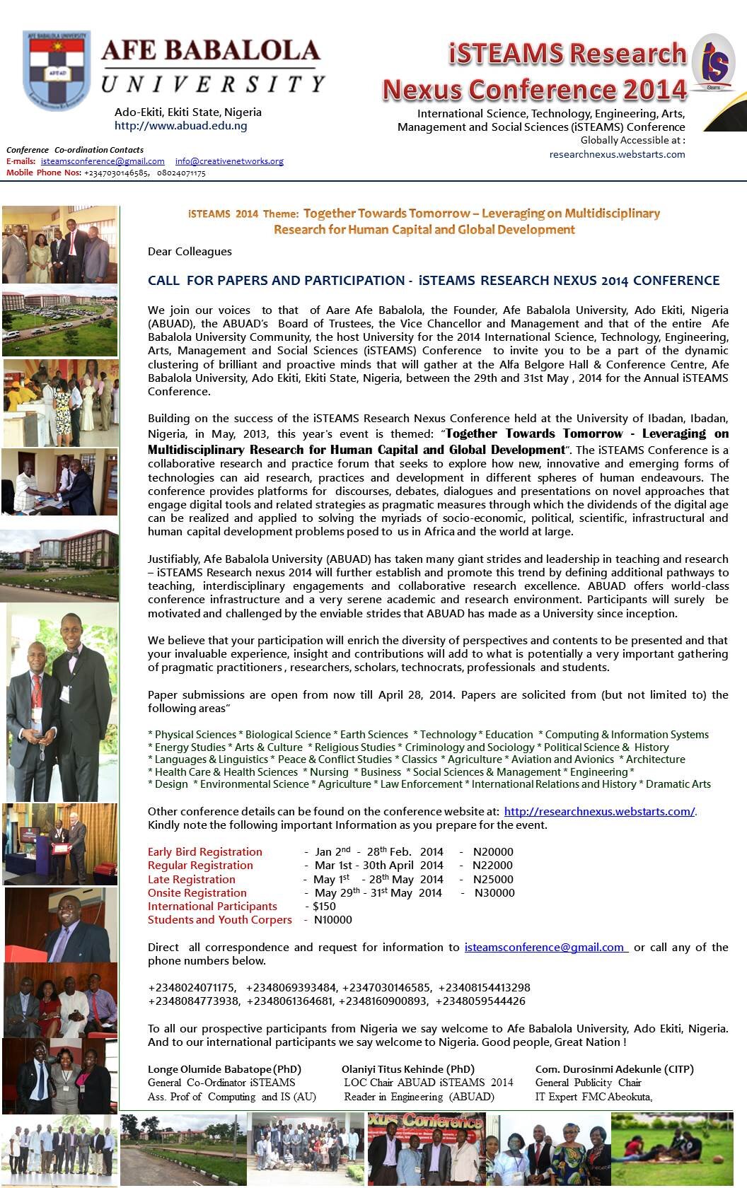 iSTEAMS CONFERENCE Profile