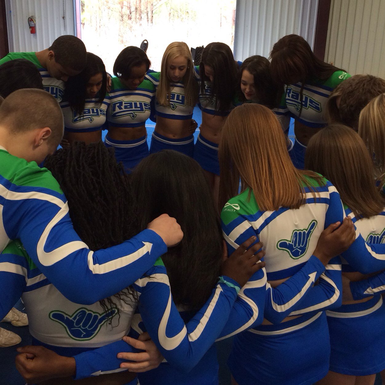 The Stingray Allstars. Senior Small Coed 5 2013-2014.