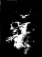 Artist blending assemblage, sculpture and photography.
