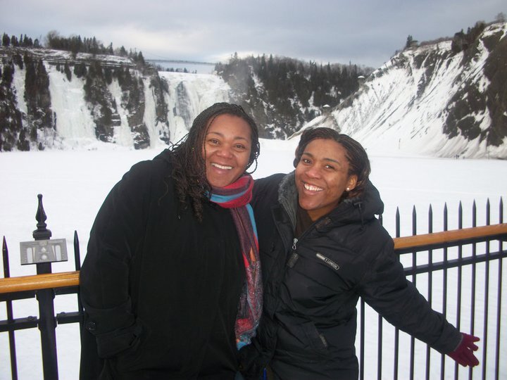 Three years ago, happy to be with my sister in Quebec for the first time.