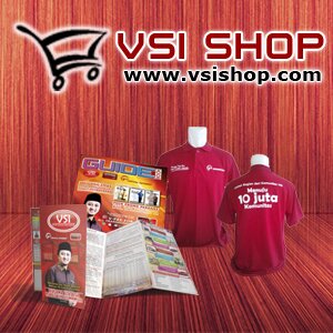 Menyediakan berbagai macam alat promosi VSI: Brosur, Buku, Kaos, Banner, Spanduk, DVD, dll