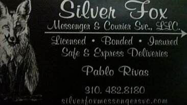 Silver Fox Messenger & Courier Svc.,LLC  *Registered Process Server. Licensed*Bonded*Insured Open 24/7 Accepts All major credit cards. Any & All Deliveries.