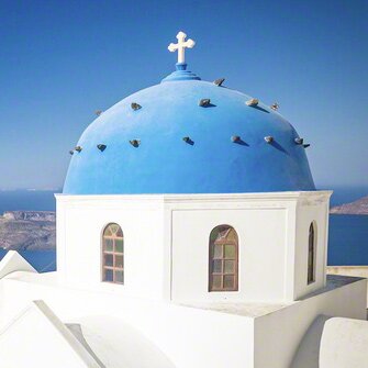 Photos of the beautiful island of Santorini in Greece. The Cycladic island is a dream destination for many tourists.
