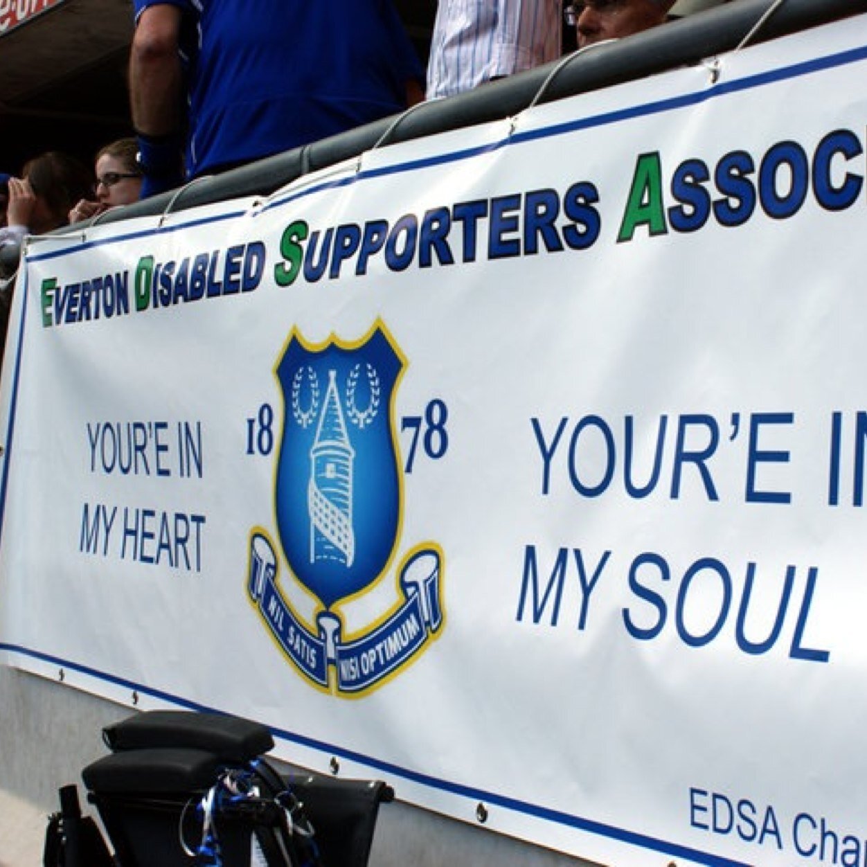 Everton Disabled Supporters Association (EDSA) formed in 1995 to help improve matchdays for disabled supporters at Goodison & away from home