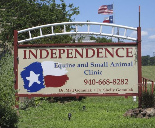Independence10's profile picture. We are a veterinary hospital located in Gainesville, TX.  We treat horses, cats, and dogs.  Call us to set up and appointment! 
940-668-8282