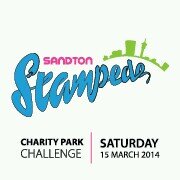 The Sandton Stampede is a 10km charity obstacle park run through Delta Park.
