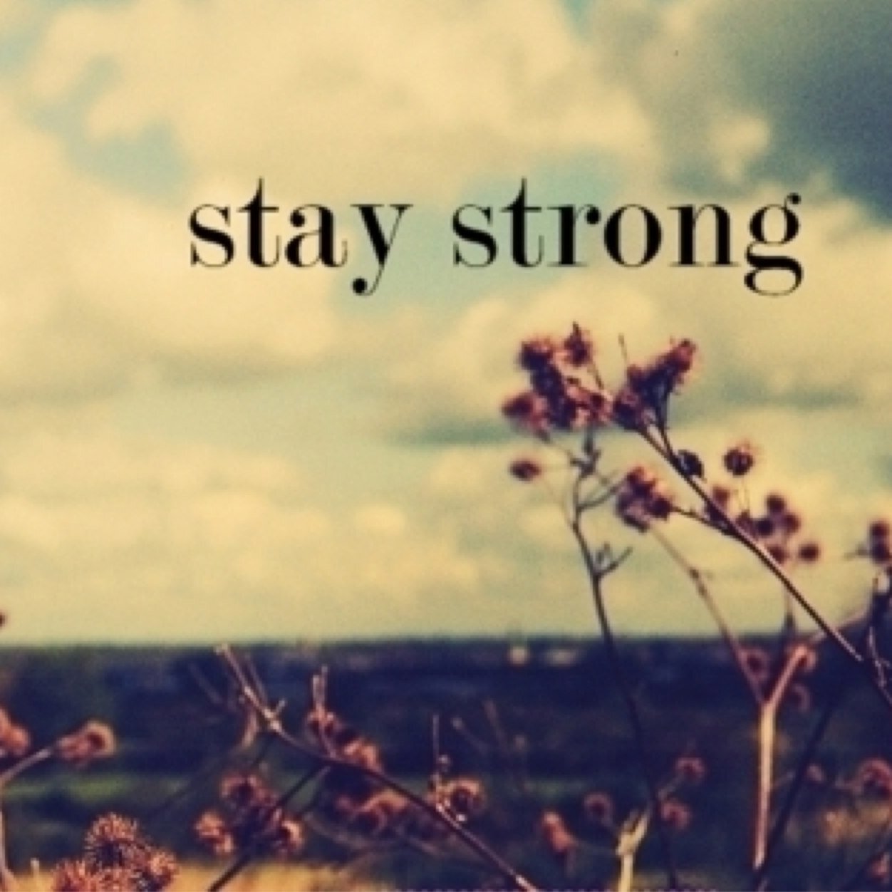 Believe in yourself, your happiness is what you make it; be you ; stay strong