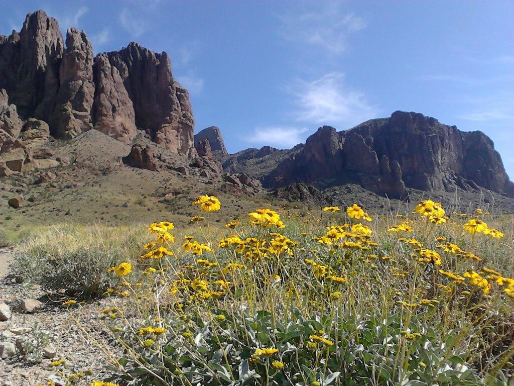 Finding peace, joy, and balance in the rugged and majestic #SuperstitionMountains.