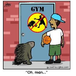 A sports and recreation cartoon, currently running in select newspapers around the U.S. #sportscartoons #cartoons #comics