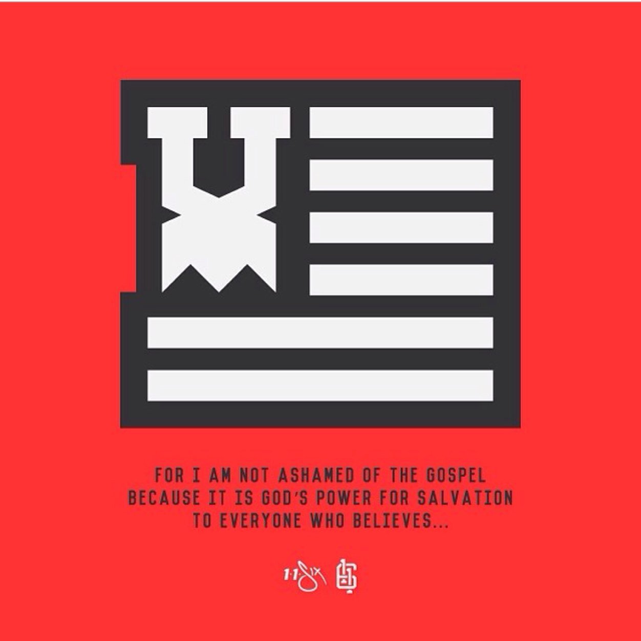 Tweeting the lyrics of the unashamed. Romans 1:16.