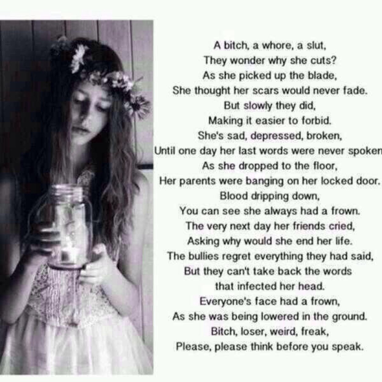 • please tell mum this is not her fault •