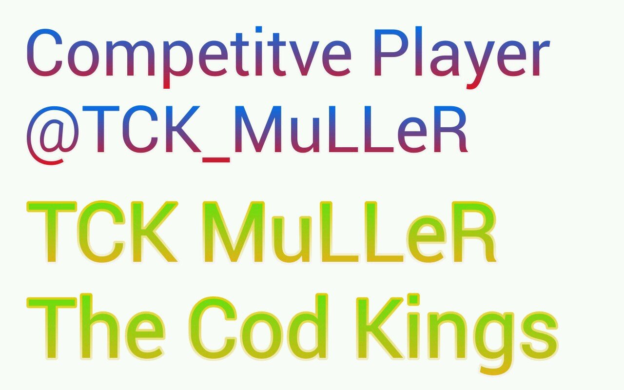 I play Video games The Cod Kings TCK