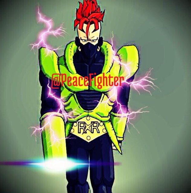 The sixteenth Android created by Dr. Gero. I've been equipped with a powerful upgrade, and I will use it to pursue my true purpose: Peace. {DBZRP/MVRP}