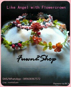 Since 2012|Trusted Online Shop|Cek fav buat model limited dari flowercrown handmade kami|Order Sms/Wa: 089606967572|Only BCA