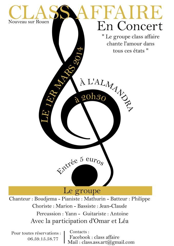 classaffaire's profile picture. Groupe Class Affaire, nouveaux sur la scène Normande. Tenez-vous informé.