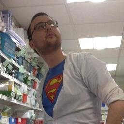 Spurs Fan, Football loving, Armchair athlete, Pharmacy manager, Crazy cat man. Possible Superman.