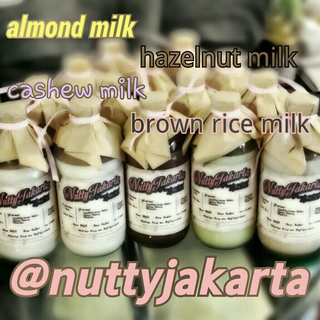 Selling Raw Milk : Almond,Hazelnut,Cashew&Brown Rice. Contact line: wie2_ch •pin:236ADEE4•email:wie2_ch@yahoo.com. Delivery Jakarta area only.
