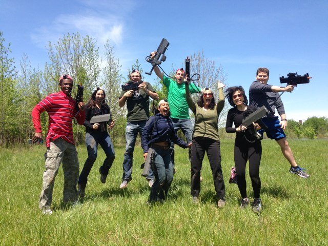 We offer 20 acres of wooded playing fields for outdoor laser tag and paintball. We offer great prices! 855-901-PLAY (7529).
