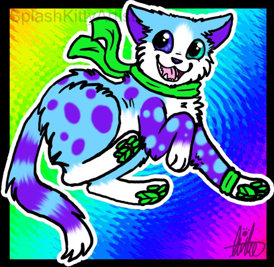 Hey! Splash here, uh..., ya I got Twitter... But I can talk to you guys if you want ;] hope you guys keep subscribing to SplashKittyArtist! Bye