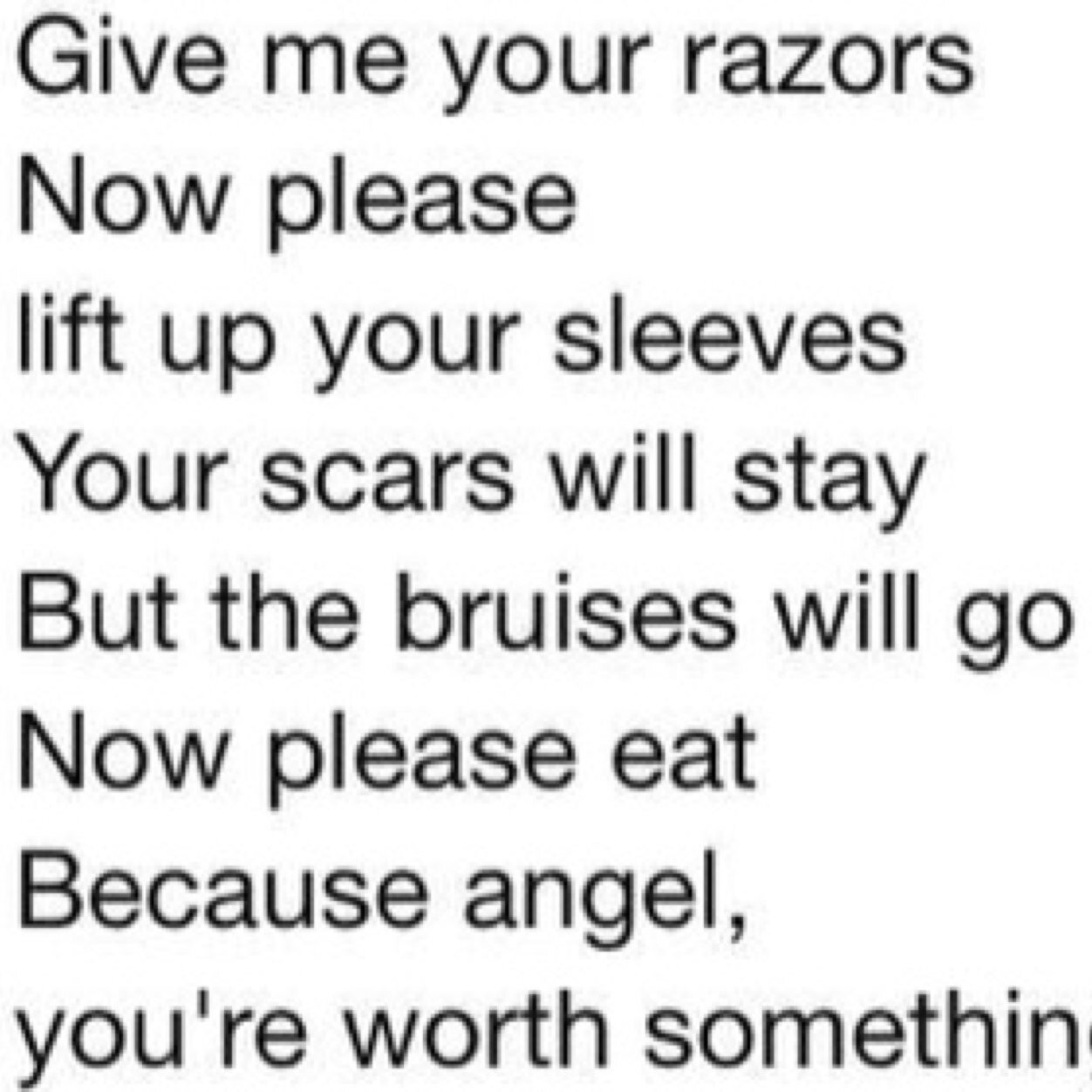 I'm 17. self harm. words are powerful, be careful on what you say.