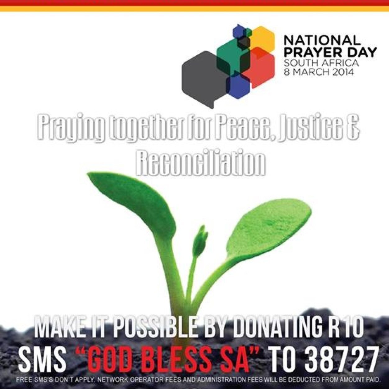 To call all people in South Africa that believe in God to assemble in one mind to call upon God to heal our land as we praise, worship and pray to Him.