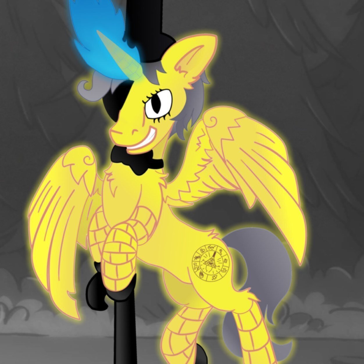 Im Bill Cipher and I dont really know where i am all i know is that I know some ponies here and I used to be Triangle shaped...((Not an alicorn cant find an avi