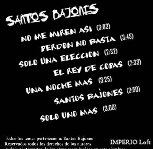 CUENTA OFICIAL SANTOS BAJONES! ROCK NACIONAL AL PALO! e-mail: santosbajones@outlook.com