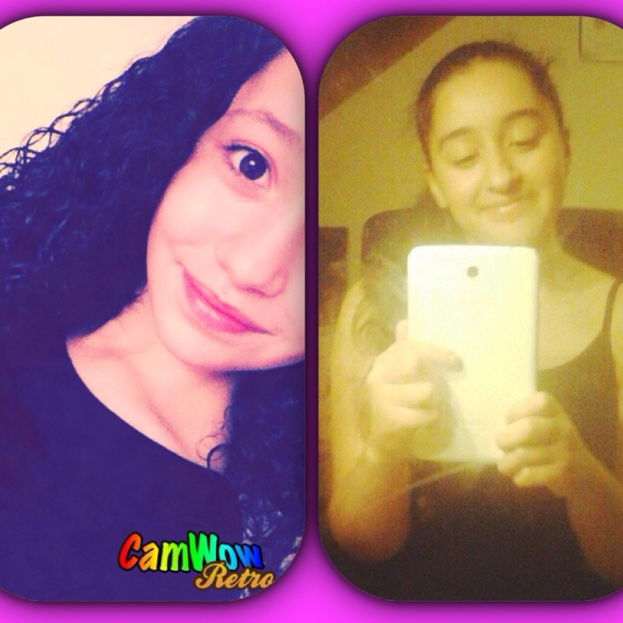 2 users @iiadorehind & @_hajar_x Nf=Nfb Links Hajar Rechts Hind