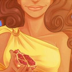 A Hundred Days of Night is a retelling of Greek myths with a focus on the story of Hades and Persephone. We hope you guys like pomegranates. #webcomic