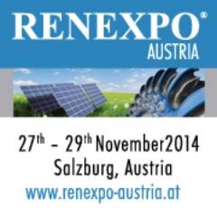 RENEXPOAustria's profile picture. RENEXPO® HYDRO - 6th International Trade Fair and Conference for Hydropower and
RENEXPO® PV - 6th International Trade Fair and Confernece for Photovoltaics