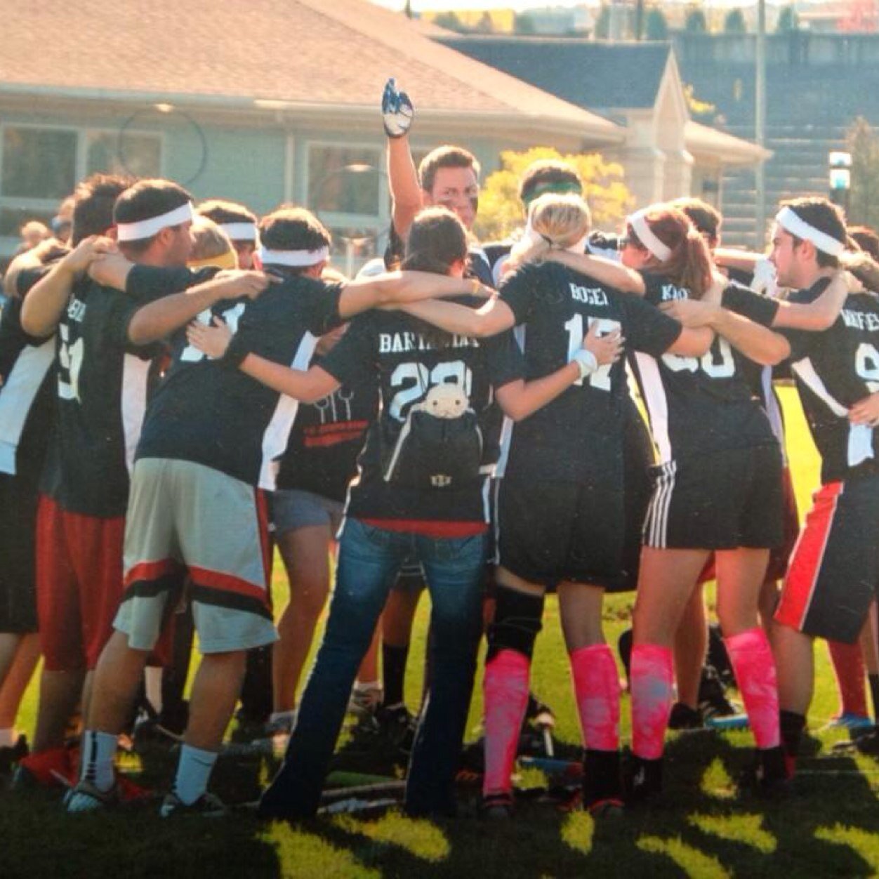 We are the Indiana University South Bend Quidditch team! tweet us if you are interested in playing. :)