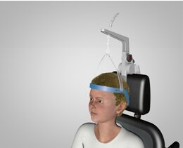 Dispositivo para el control dinámico de la cabeza aplicable a las distintas patologías y síndromes que cursan con hipotonía de la musculatura del cuello.