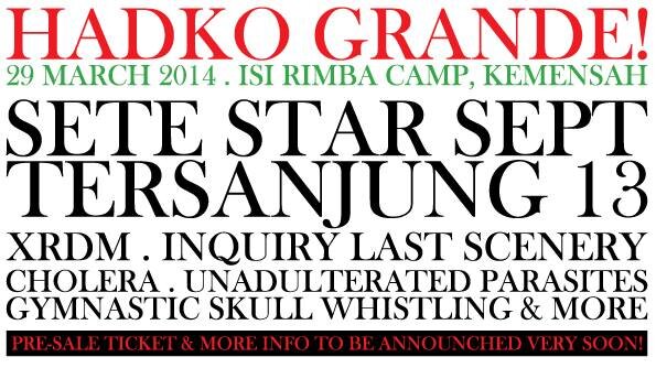 HadkoGrande's profile picture. DIY Hardcore Punk Festival. An open air festival to be held on 29 March 2014. more info please go to our FB page!