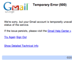 On 24th January 2014, Gmail & Google+ went down. Follow for updates.