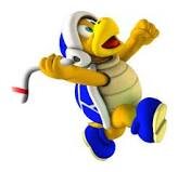 I'm Boomerang Bro, a troop of king Bowser and my weapon is a Boomerang.