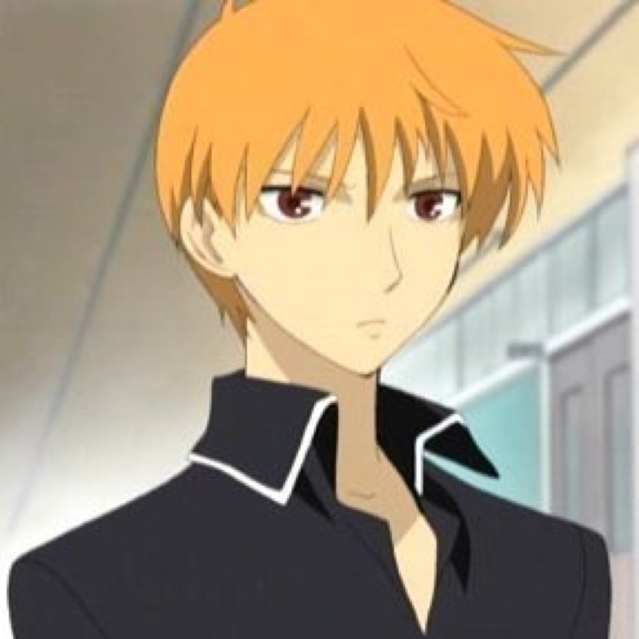 What? Whatcha want, kid? I'm Kyo Sohma. Slave of Akito...My fiancè is @tohruhonda560~ My brothers and the rest of my family and friends are inside.