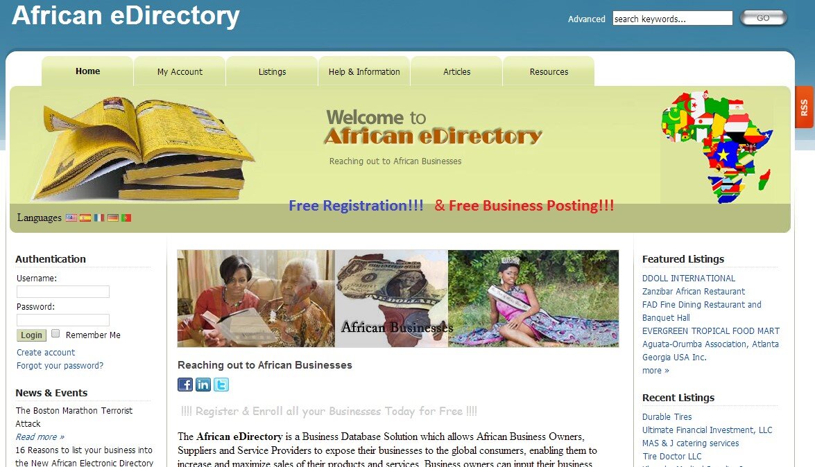 africaedirector's profile picture. Africa eBusiness, African Businesses, African Yellow Pages, Africa eCommerce