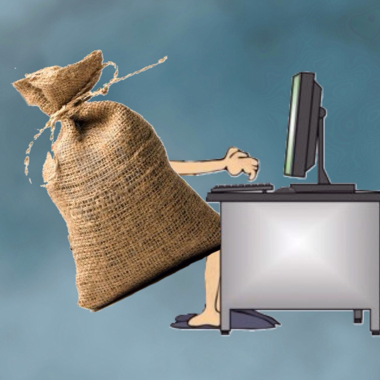 freelancesacks's profile picture. Reassuring freelancers everywhere that pyjamas are normal working attire.