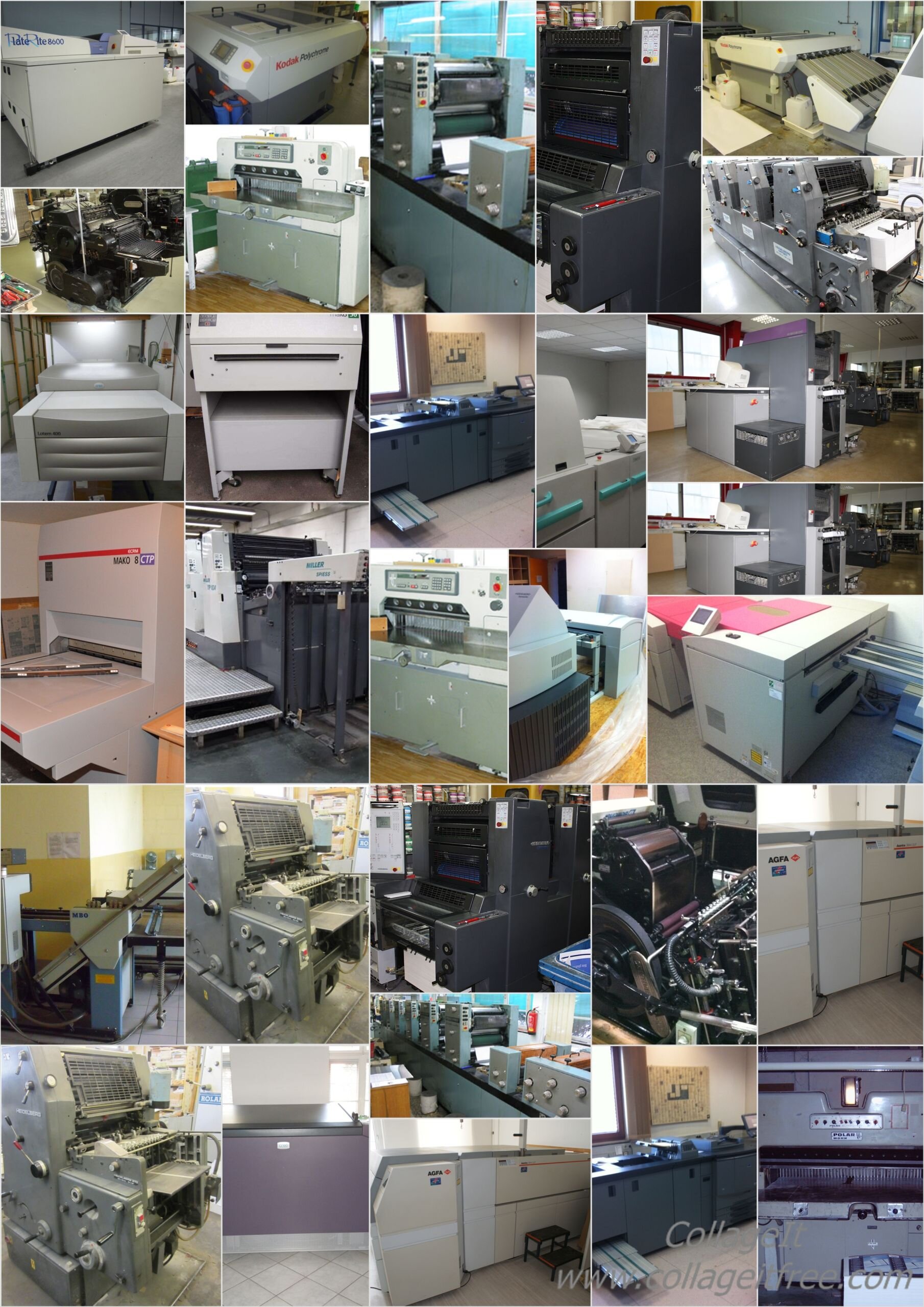 We sell and buy used prepress, printing  and postpress machines.