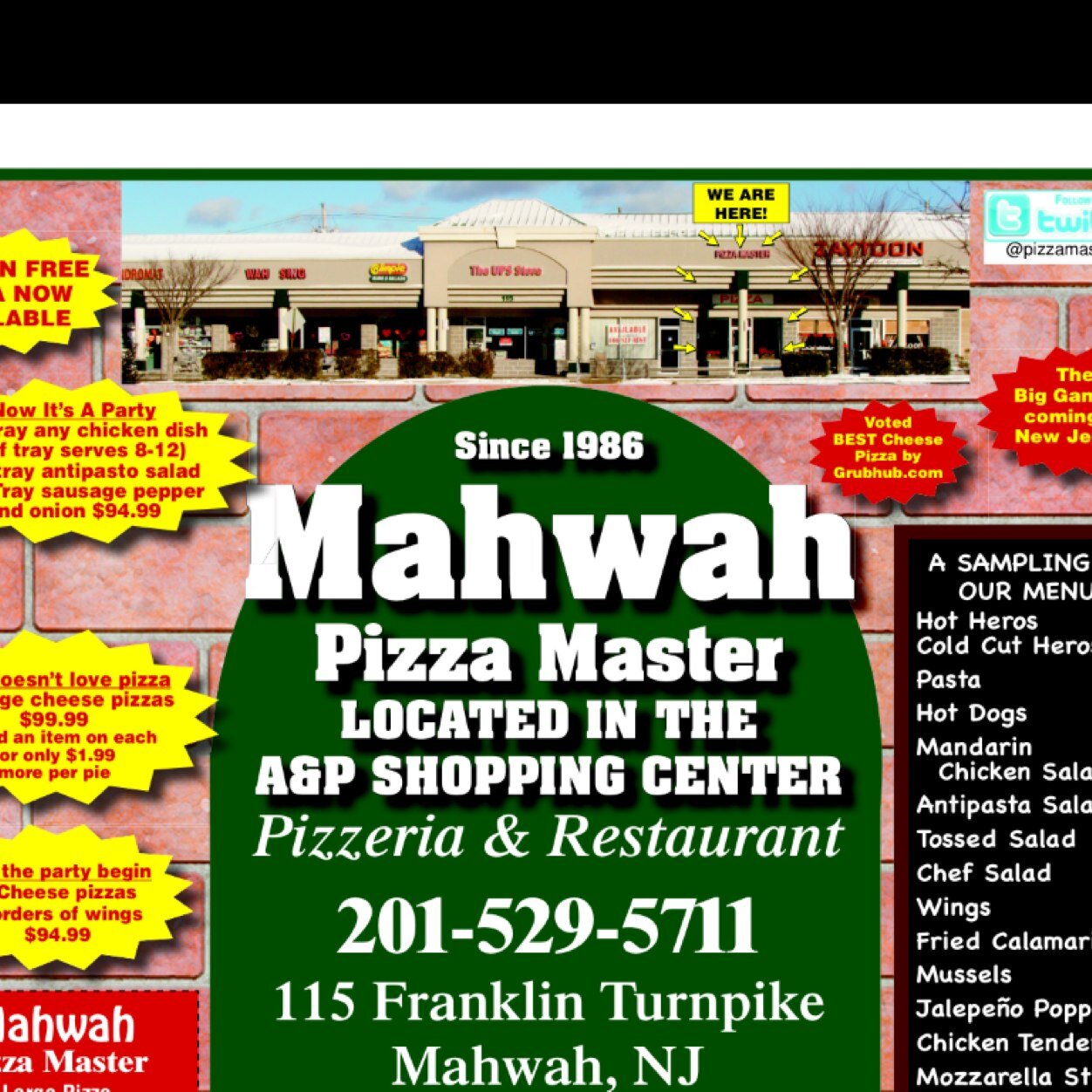 201-529-5711 Located in the Acme Shopping Center
http://t.co/dURMgZoklq