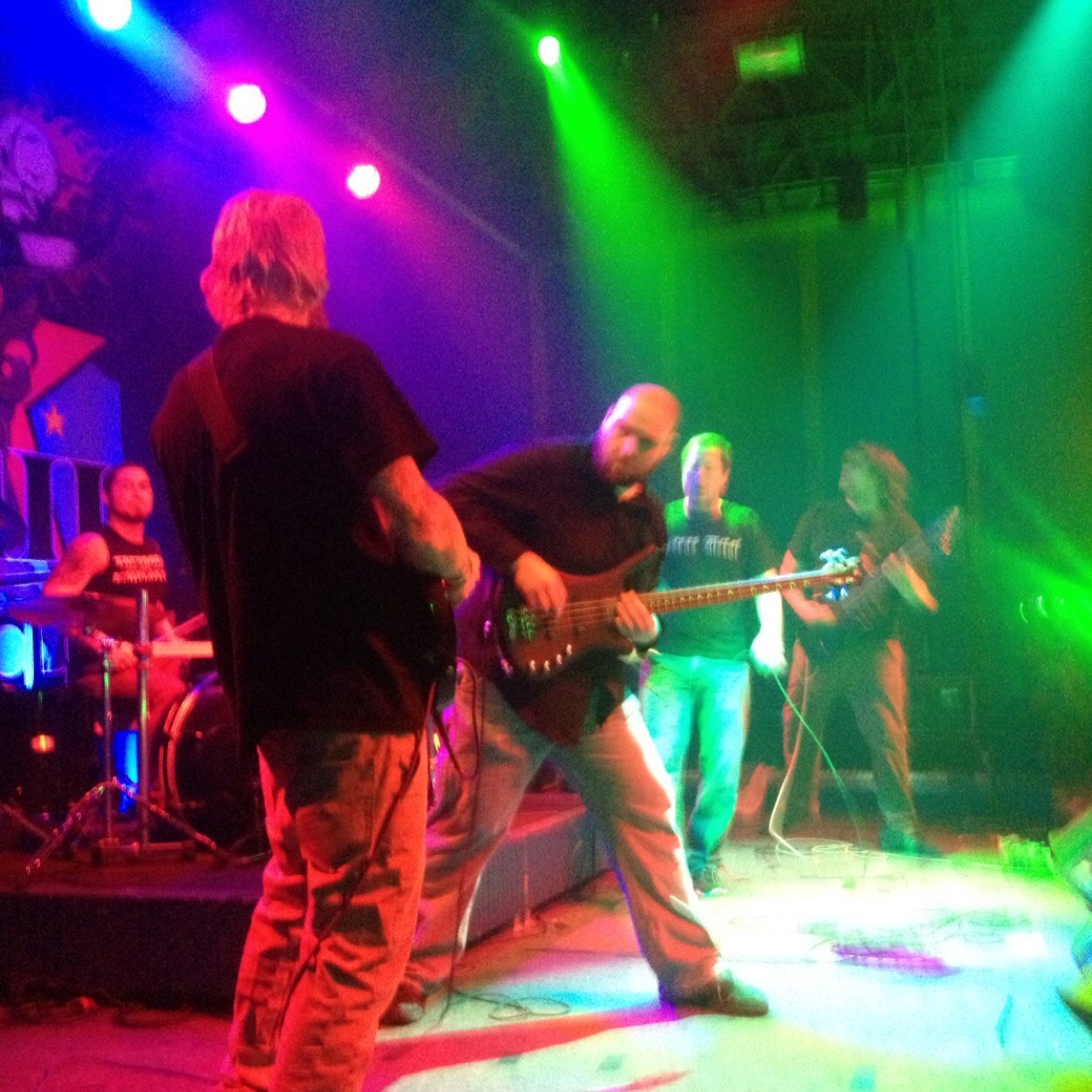 5 dudes, playing instruments for your enjoyment. We are not serious looking. M.A.S.K (massacre all scene kids)