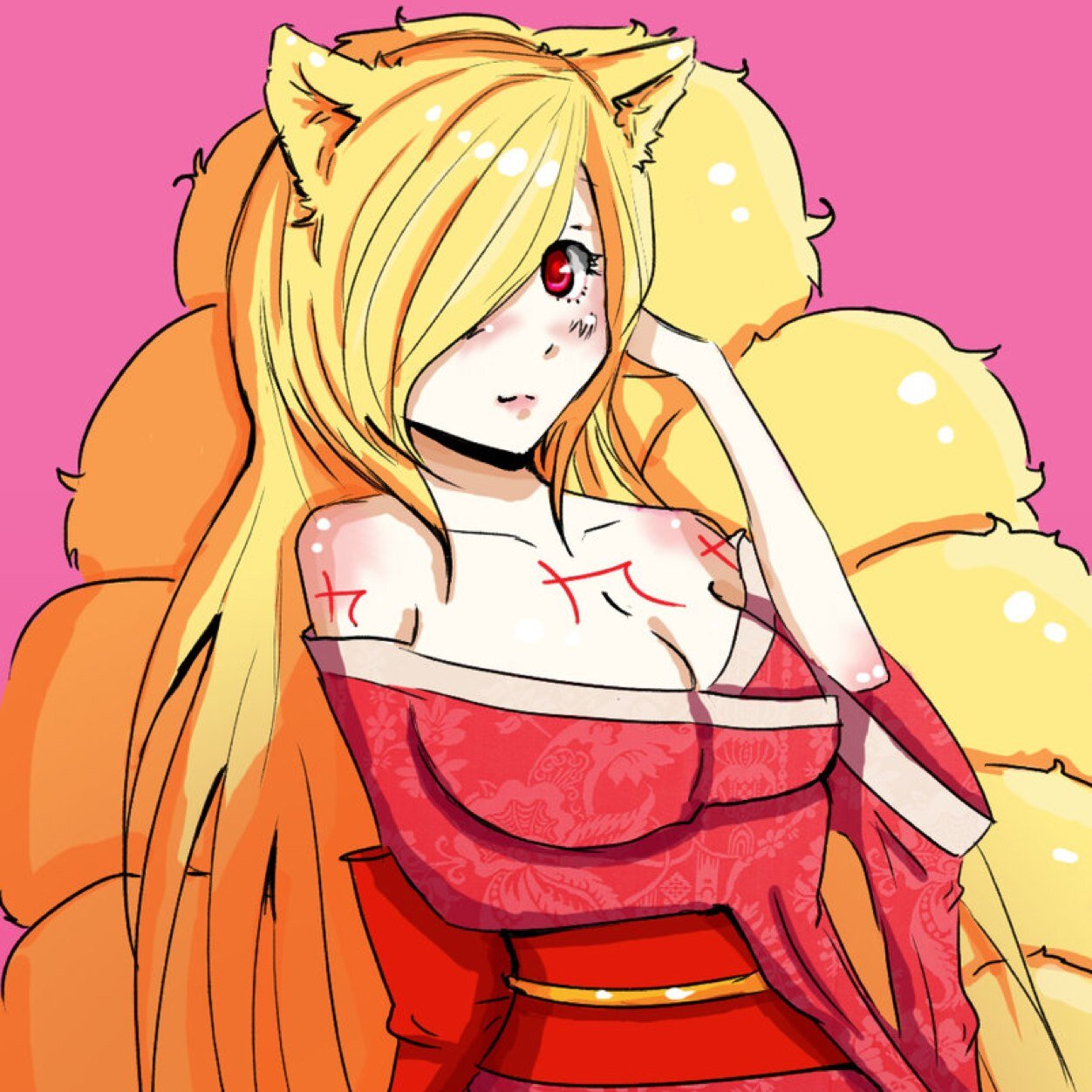 A friendly female Ninetails going wherever my feet take me. Ill battle anyone.|#female|my heart belongs to my true love @scraftystud|#gijinka|