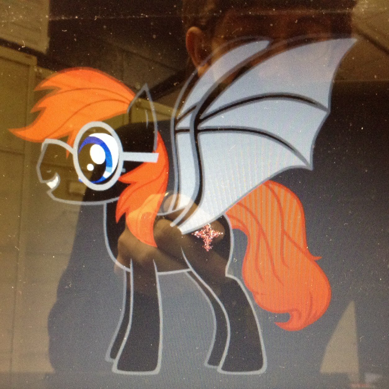 This what happens when you give flutterbat an apple. She bites you and u turn into a vamp pony.