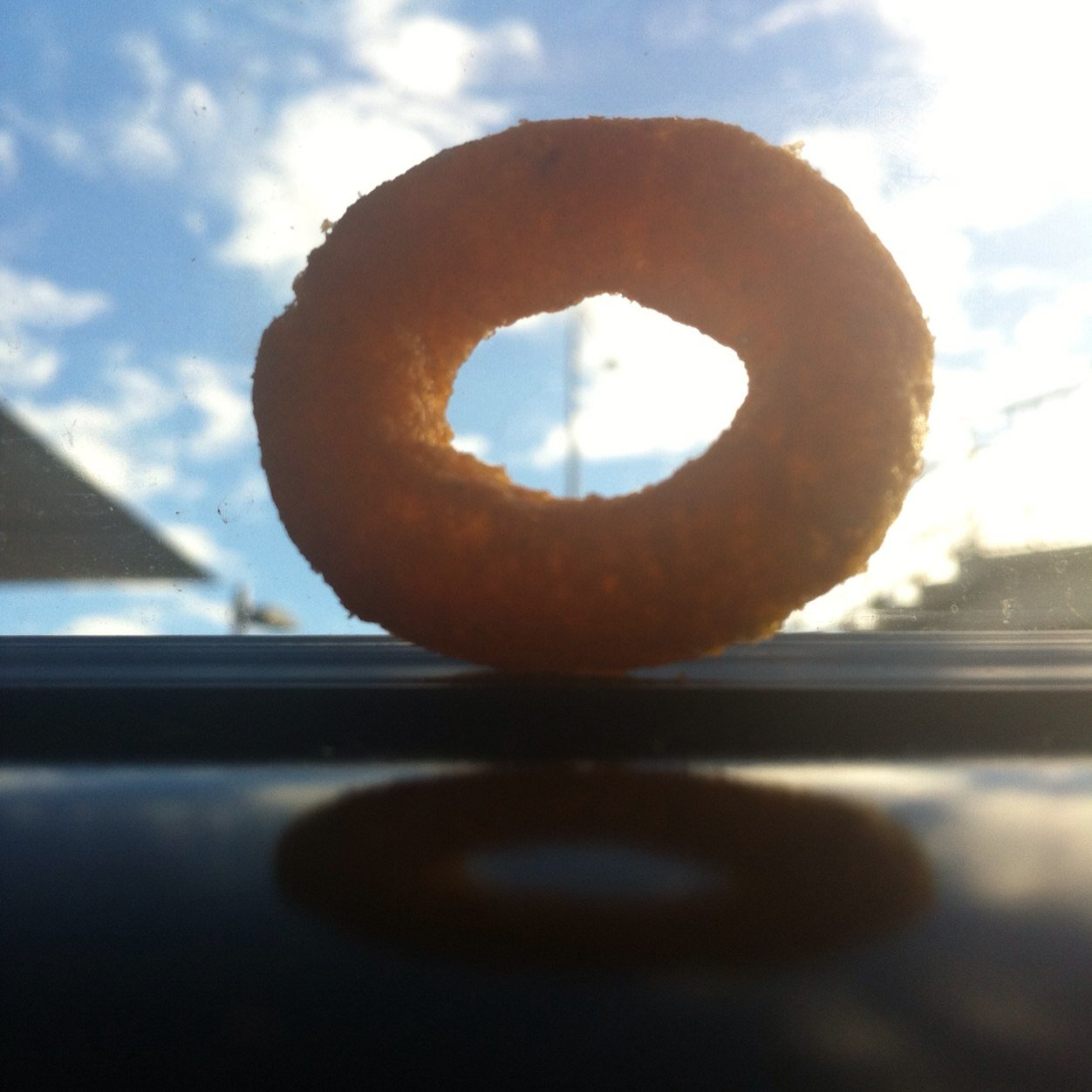 A burger ring. Going stale now.