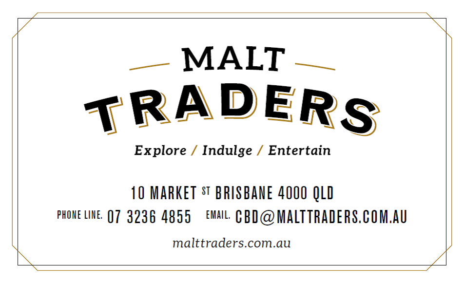 Malt Traders CBD (10 Market St) Malt Traders Emporium (1000 Ann St). Locally owned purveyors of fine consumables: unique and sustainable small batch liquor.